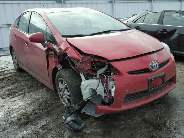 JTDKN3DU6A0233391 - 2010 TOYOTA PRIUS RED photo 1