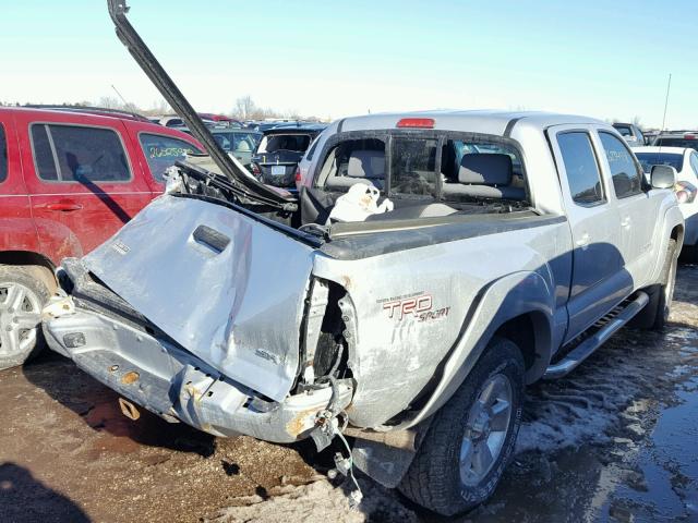 5TEMU52N58Z559843 - 2008 TOYOTA TACOMA DOU SILVER photo 4