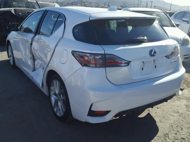 JTHKD5BH2F2240403 - 2015 LEXUS CT 200 WHITE photo 3