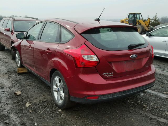 1FADP3K27EL279455 - 2014 FORD FOCUS SE RED photo 3