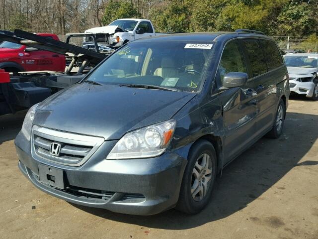 5FNRL38606B050092 - 2006 HONDA ODYSSEY EX SILVER photo 2