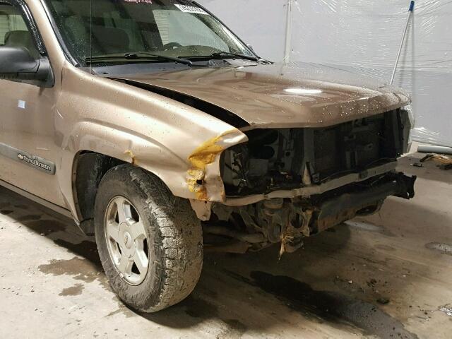 1GNDT13S132118716 - 2003 CHEVROLET TRAILBLAZE TAN photo 9