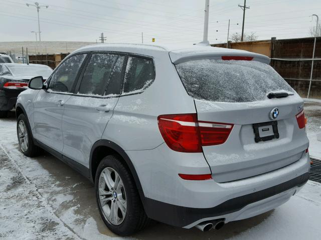 5UXWX7C55G0S17087 - 2016 BMW X3 XDRIVE3 SILVER photo 3