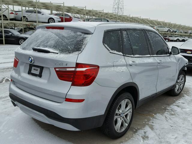 5UXWX7C55G0S17087 - 2016 BMW X3 XDRIVE3 SILVER photo 4