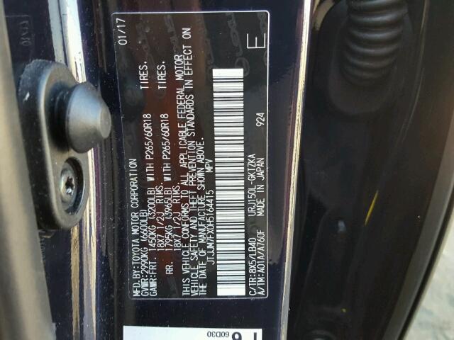 JTJJM7FX0H5164415 - 2017 LEXUS GX PREMIUM BLUE photo 10