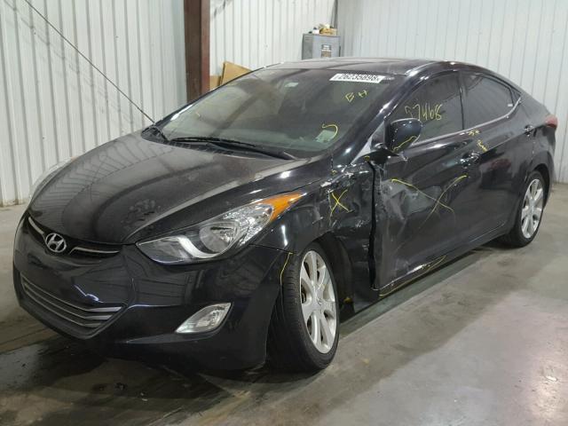 5NPDH4AE4DH422065 - 2013 HYUNDAI ELANTRA GL BLACK photo 2