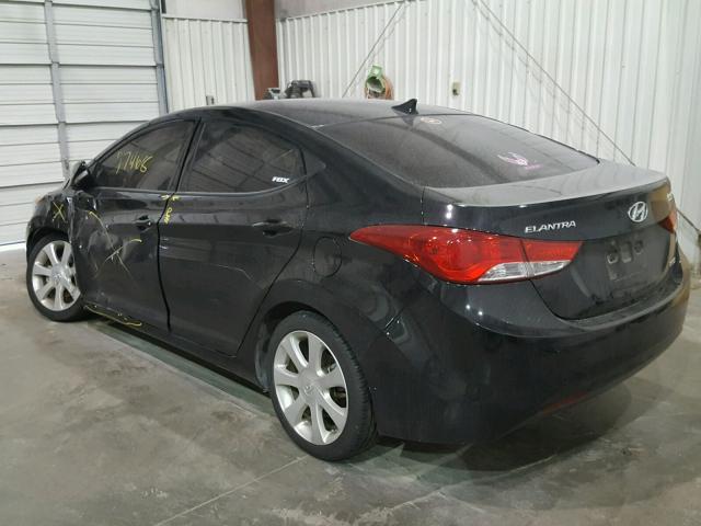 5NPDH4AE4DH422065 - 2013 HYUNDAI ELANTRA GL BLACK photo 3