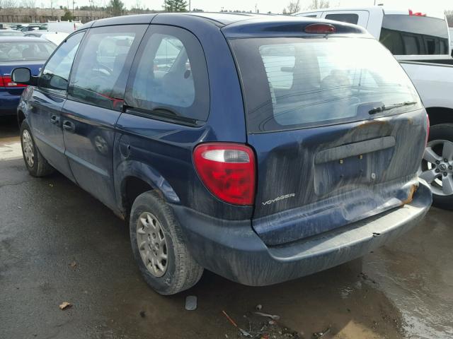 1C4GJ25B31B226055 - 2001 CHRYSLER VOYAGER BLUE photo 3