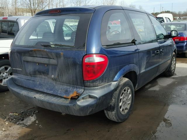 1C4GJ25B31B226055 - 2001 CHRYSLER VOYAGER BLUE photo 4