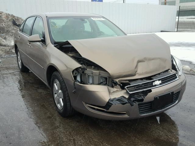 2G1WT58N079263726 - 2007 CHEVROLET IMPALA LT TAN photo 1