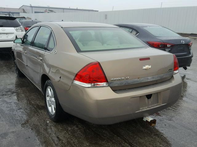 2G1WT58N079263726 - 2007 CHEVROLET IMPALA LT TAN photo 3