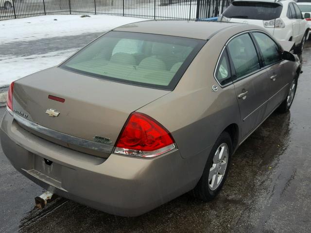 2G1WT58N079263726 - 2007 CHEVROLET IMPALA LT TAN photo 4