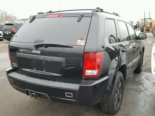 1J8HR48N08C170720 - 2008 JEEP GRAND CHER BLACK photo 4