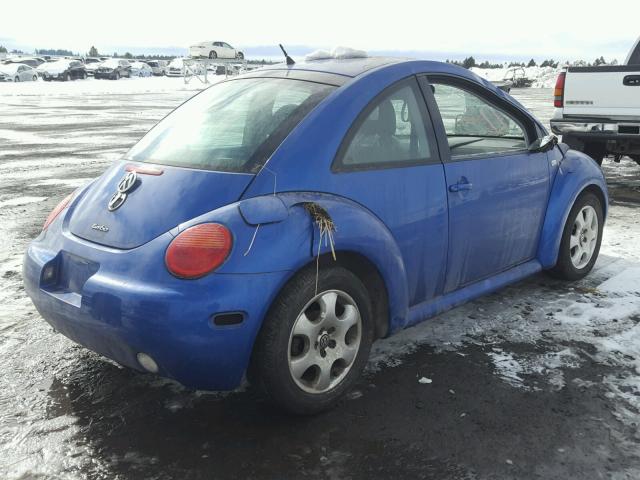 3VWCD21C72M402147 - 2002 VOLKSWAGEN NEW BEETLE 蓝色 照片 4