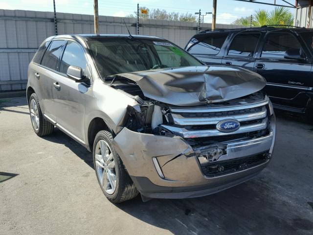 2FMDK3JC8EBB35492 - 2014 FORD EDGE SEL GRAY photo 1