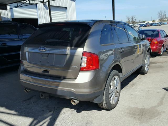 2FMDK3JC8EBB35492 - 2014 FORD EDGE SEL GRAY photo 4