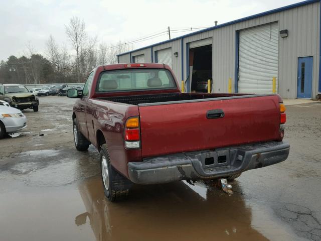 5TBJN32164S442581 - 2004 TOYOTA TUNDRA BURGUNDY photo 3