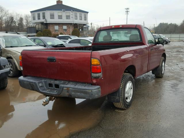 5TBJN32164S442581 - 2004 TOYOTA TUNDRA BURGUNDY photo 4