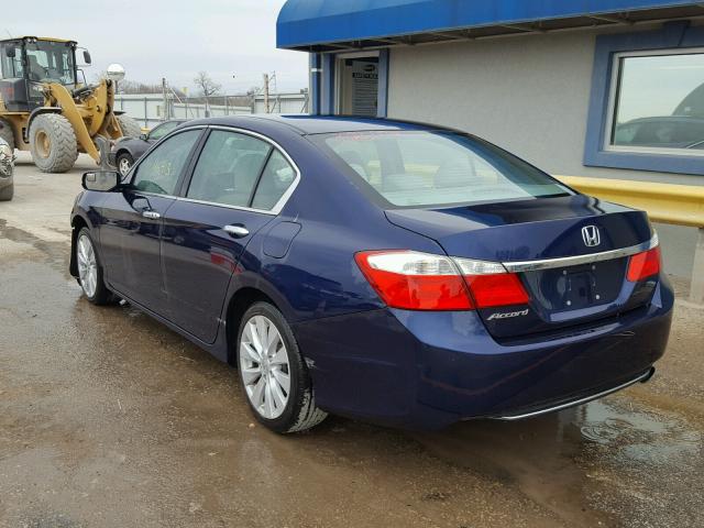 1HGCR2F79DA140701 - 2013 HONDA ACCORD EX BLUE photo 3