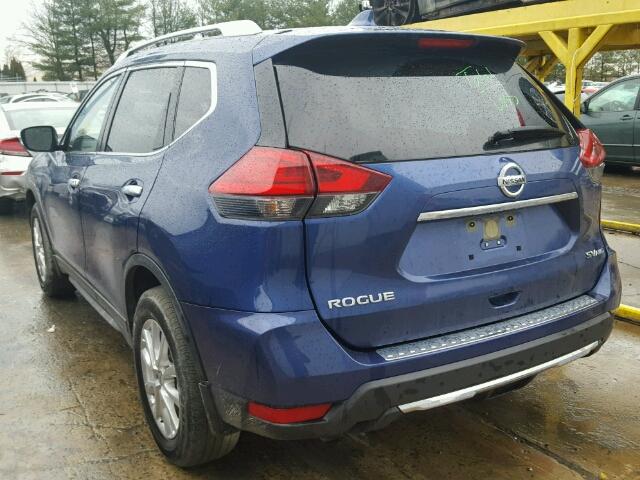 JN8AT2MV0HW001739 - 2017 NISSAN ROGUE S BLUE photo 3