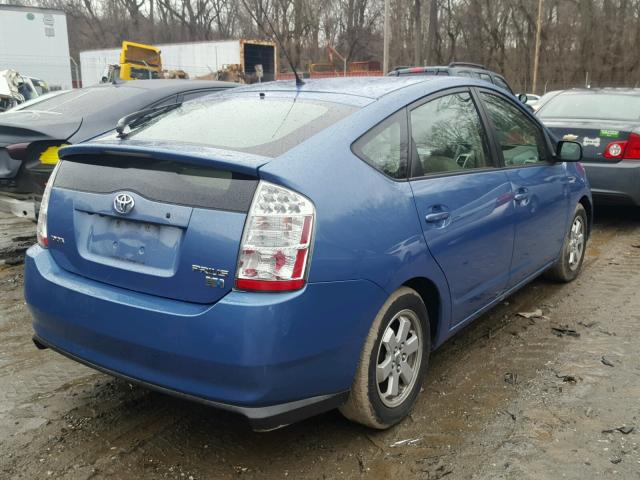 JTDKB20U377674131 - 2007 TOYOTA PRIUS BLUE photo 4