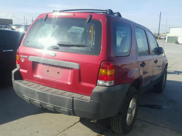 1FMYU02Z17KA67543 - 2007 FORD ESCAPE XLS RED photo 4