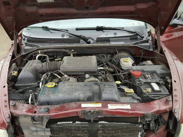 1B4HS58N32F109933 - 2002 DODGE DURANGO SL MAROON photo 7