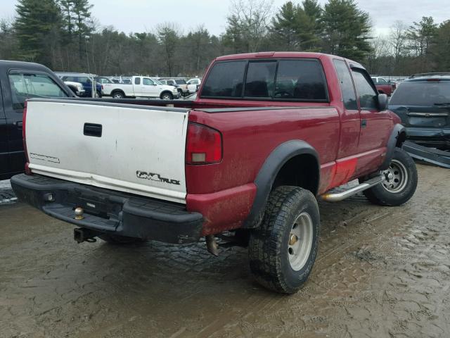 1GCCT19W618112483 - 2001 CHEVROLET S TRUCK S1 RED photo 4