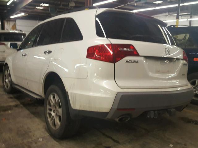 2HNYD28467H527406 - 2007 ACURA MDX TECHNO WHITE photo 3