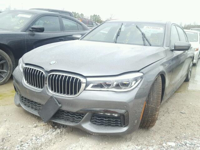 WBA7F2C54HG422272 - 2017 BMW 750 XI GRAY photo 2