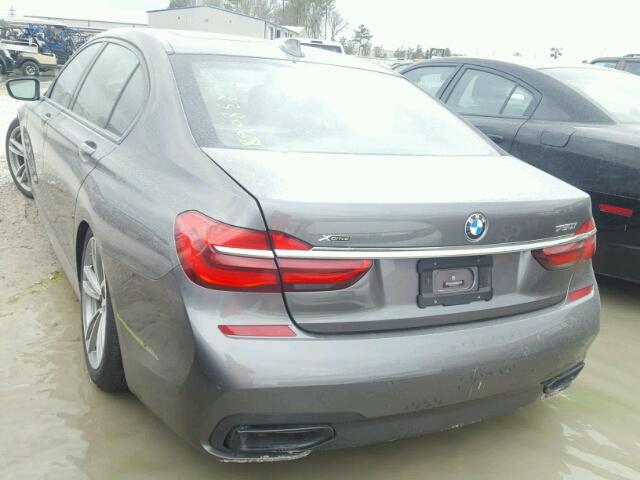 WBA7F2C54HG422272 - 2017 BMW 750 XI GRAY photo 3