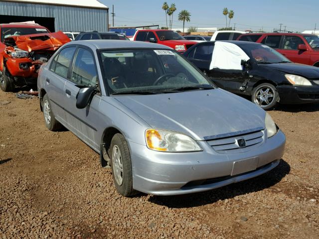 JHMES16211S001676 - 2001 HONDA CIVIC DX SILVER photo 1