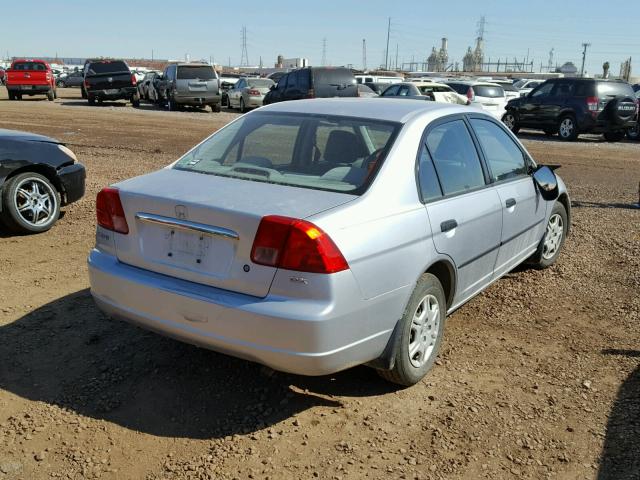 JHMES16211S001676 - 2001 HONDA CIVIC DX SILVER photo 4