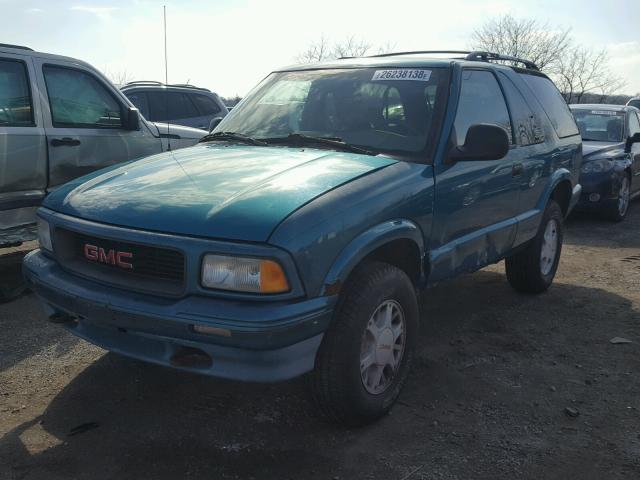 1GKCT18W0S2529494 - 1995 GMC JIMMY GREEN photo 2