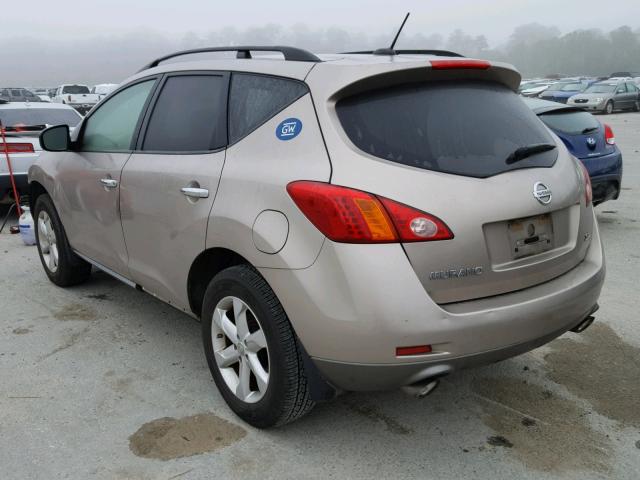 JN8AZ18U39W031037 - 2009 NISSAN MURANO S BEIGE photo 3