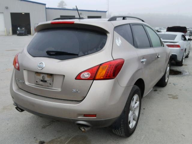 JN8AZ18U39W031037 - 2009 NISSAN MURANO S BEIGE photo 4