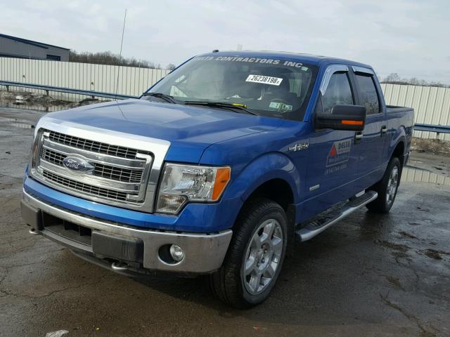 1FTFW1ET7EKG44396 - 2014 FORD F150 SUPER BLUE photo 2