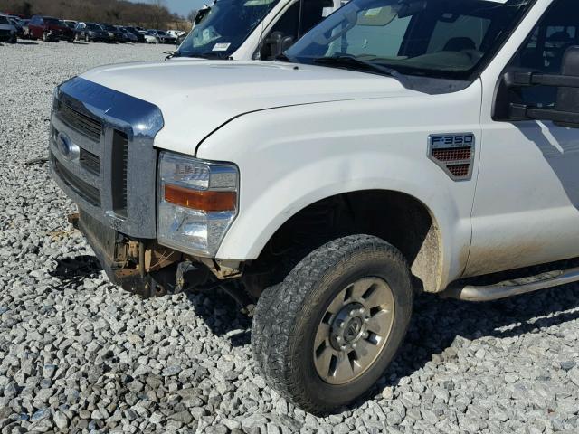 1FDSW35R38EE50980 - 2008 FORD F350 SRW S WHITE photo 10