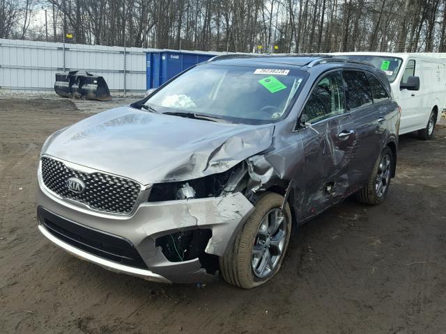 5XYPK4A59GG085600 - 2016 KIA SORENTO SX GRAY photo 2