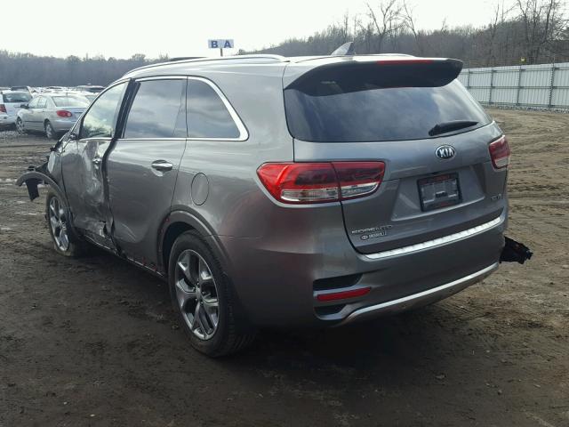 5XYPK4A59GG085600 - 2016 KIA SORENTO SX GRAY photo 3