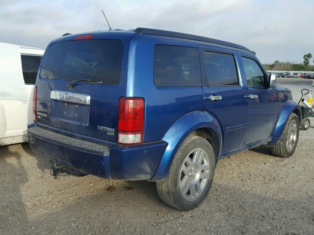 1D4PT5GX7AW141526 - 2010 DODGE NITRO SXT BLUE photo 4