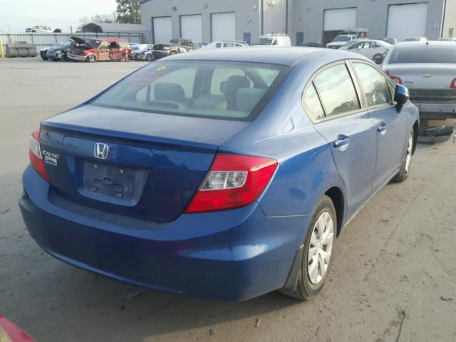 19XFB2F55CE081544 - 2012 HONDA CIVIC LX BLUE photo 4