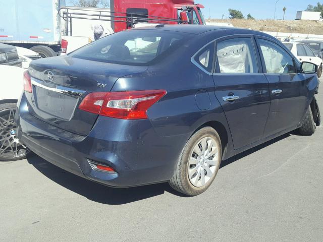 3N1AB7AP4HL647294 - 2017 NISSAN SENTRA S BLUE photo 4