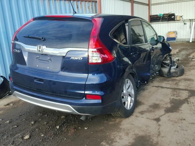 2HKRM4H56GH666599 - 2016 HONDA CR-V EX BLUE photo 4