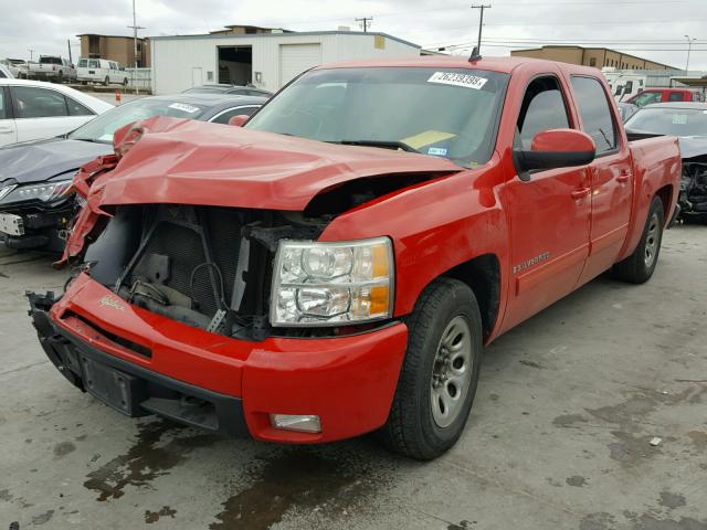 3GCEC33009G185802 - 2009 CHEVROLET SILVERADO RED photo 2