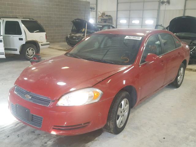 2G1WB58K089273926 - 2008 CHEVROLET IMPALA LS RED photo 2