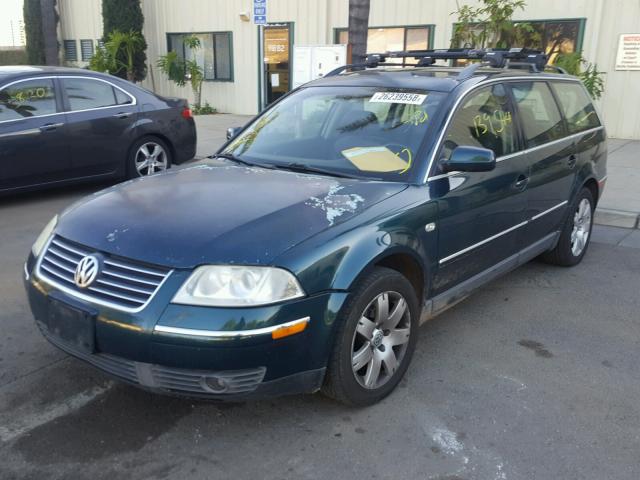 WVWWH63B52E191973 - 2002 VOLKSWAGEN PASSAT GLX GREEN photo 2