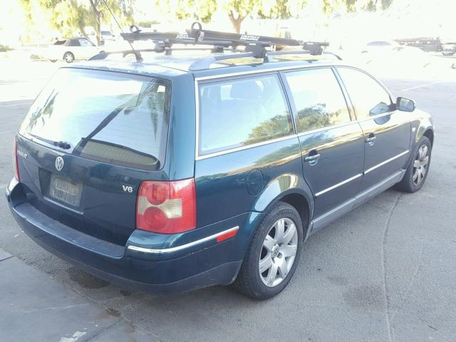 WVWWH63B52E191973 - 2002 VOLKSWAGEN PASSAT GLX GREEN photo 4