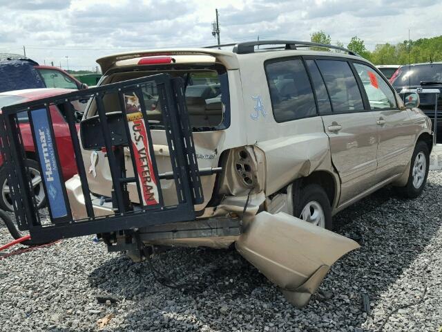 JTEGD21A670160475 - 2007 TOYOTA HIGHLANDER TAN photo 4