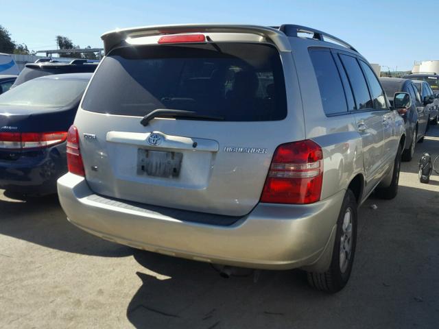 JTEGF21A820065547 - 2002 TOYOTA HIGHLANDER BEIGE photo 4